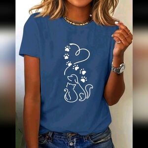 Cat Dog Graphic T-Shirt